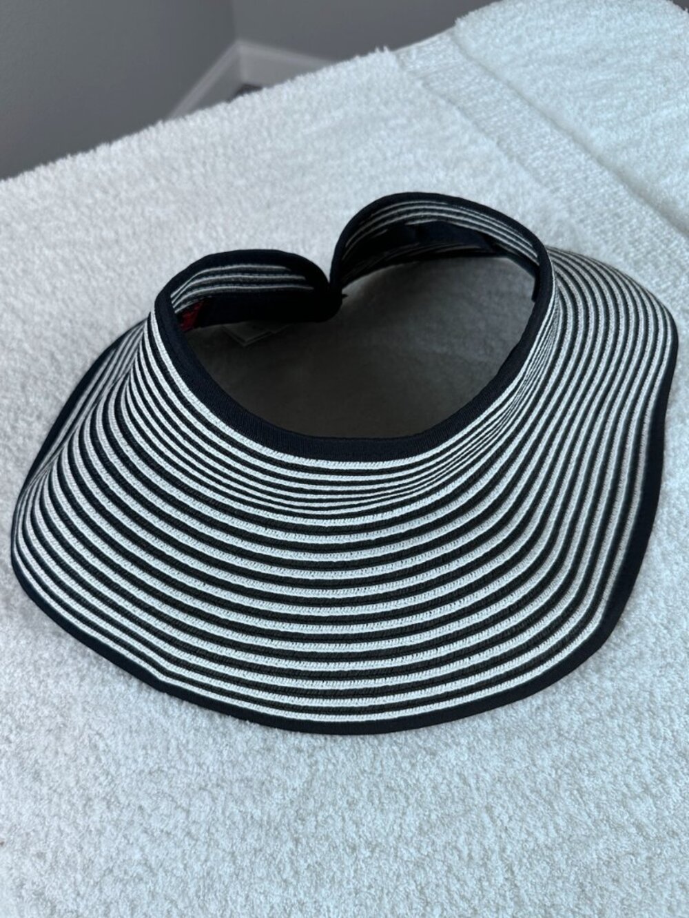 San Diego Hat Co. Ultra Braid Packable UPF 50+ Striped Sun Visor NWT